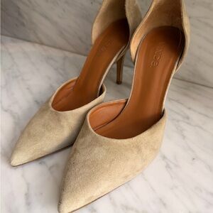 Vince D’Orsay Women's Beige Suede Heels